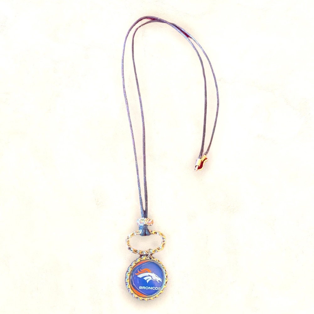 Denver Bronco necklace